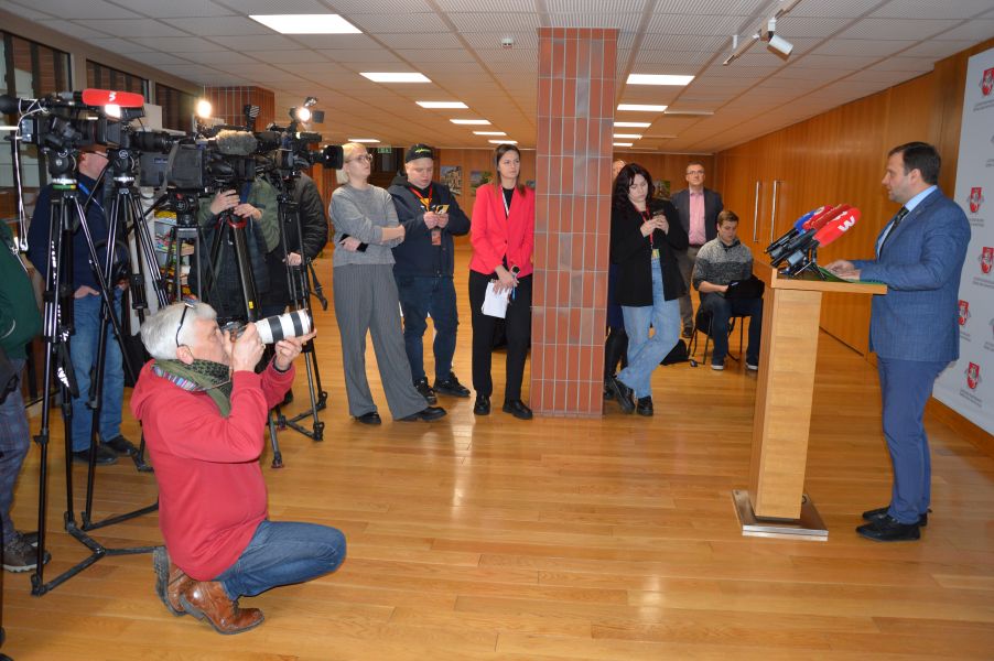 žemės ūkio ministro Igno Hofmano spaudos konferencija