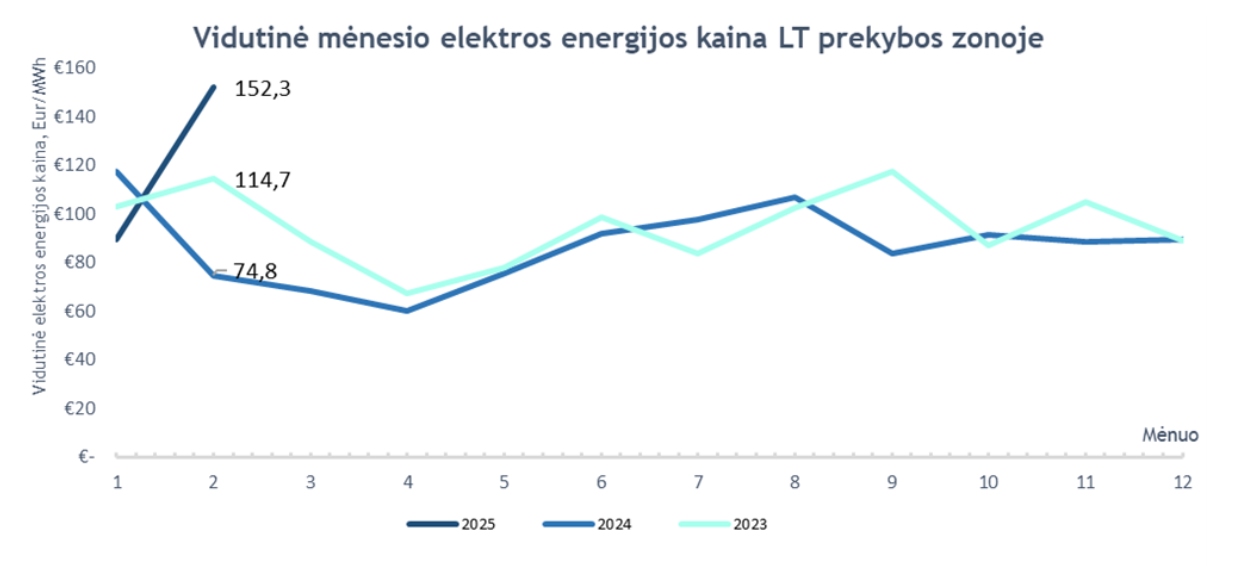 vidutine elektros kaina