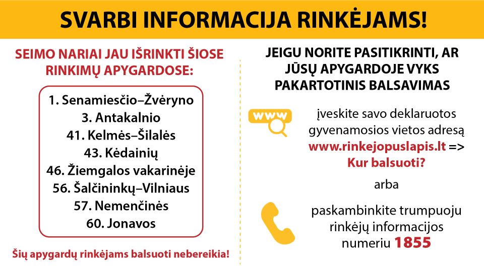 svarbi informacija rinkėjams