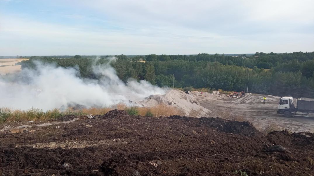 sąvartyno gaisras Kauno rajone
