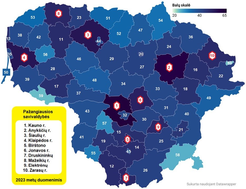 AE plėtra savivaldybėse