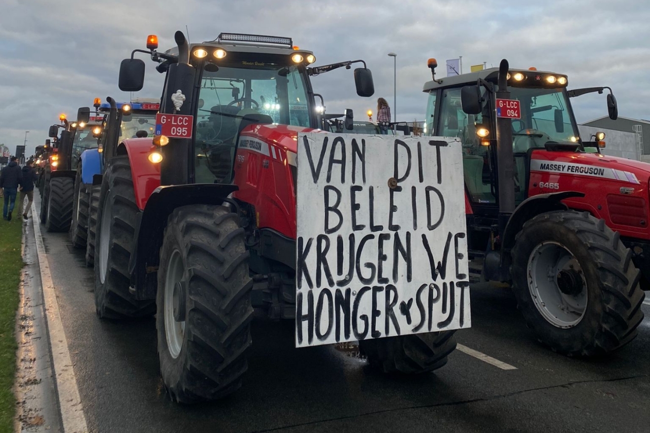 Ūkininkų protesto akcija Briuselyje