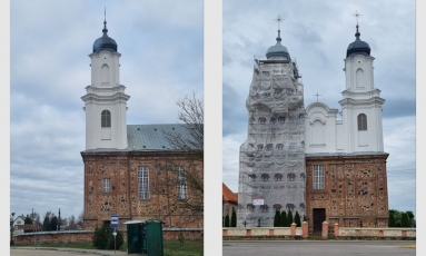 Sutvarkyti Dotnuvos bažnyčios bokštai