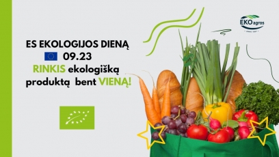 Iniciatyva: Ekologijos dieną rinkis ekologišką produktą bent vieną!