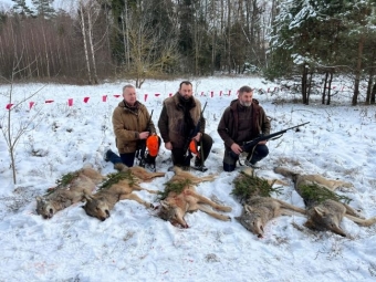 Vienos medžioklės metu pakloti net penki pilkiai. „Ūkininko patarėjas“ skelbia Metų medžiotoją!