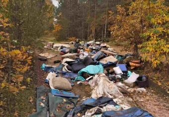 Milžiniška šiukšlių krūva Alytaus rajone: miškininkai išsiaiškino, iš kur galėjo būti atvežtos